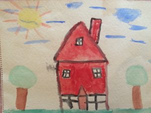 Red house painting